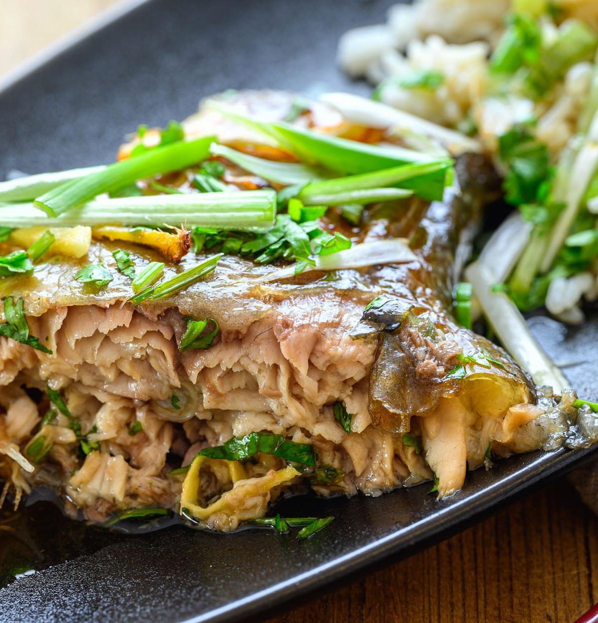 Steamed Fish with Ginger and Scallions