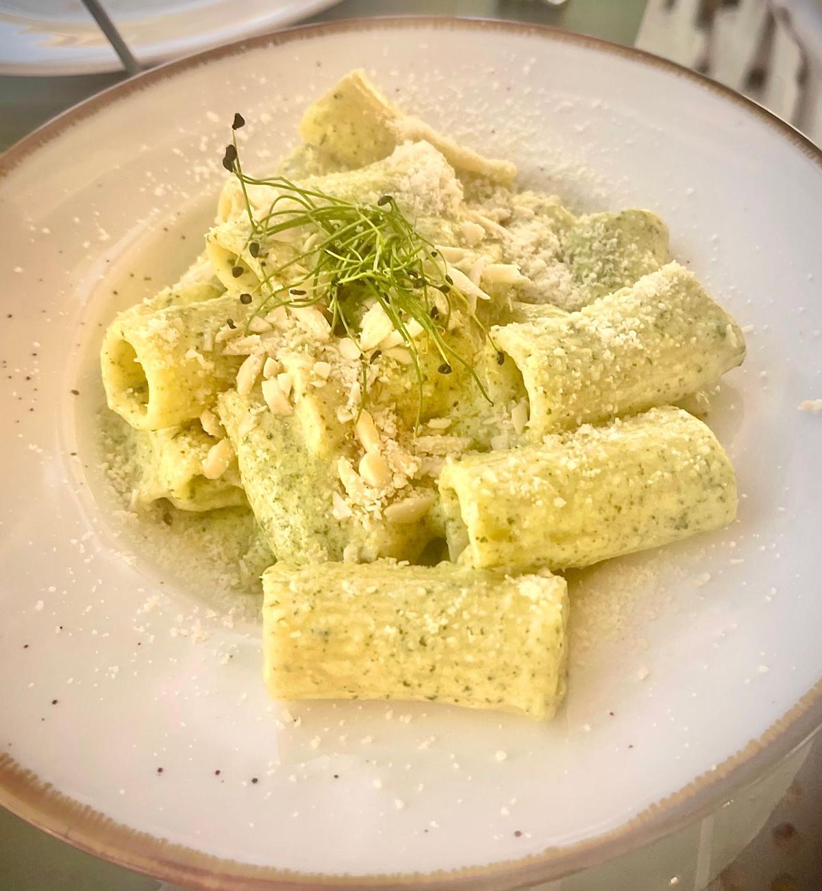Strozzapreti with Pesto Trapanese