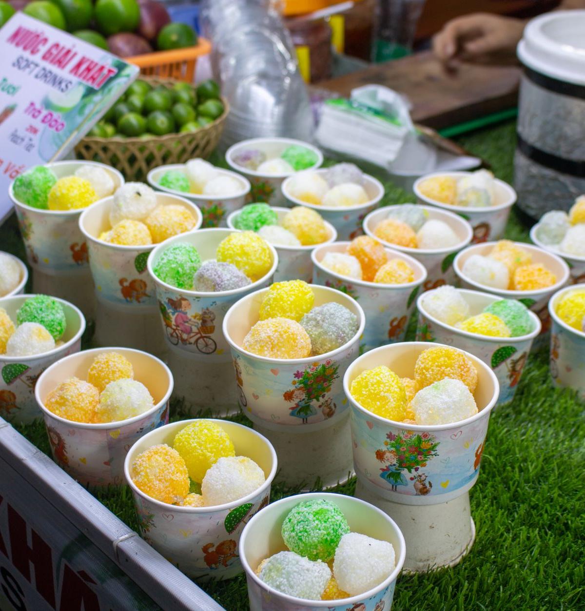 Three-Color Sweet Rice Balls