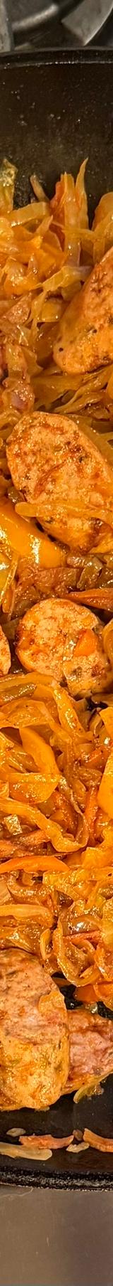 Sausage, Pepper, Onion & Cabbage Skillet