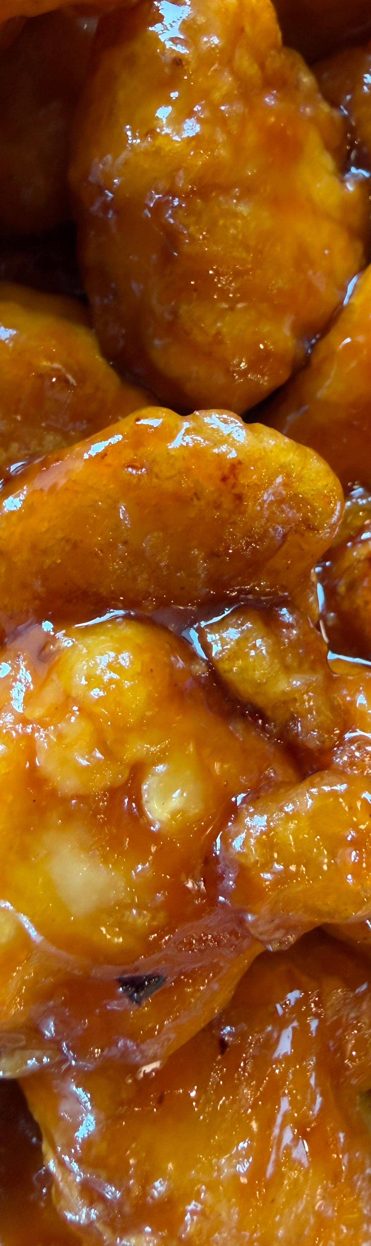 Crispy Honey-Orange Glazed Chicken Bites