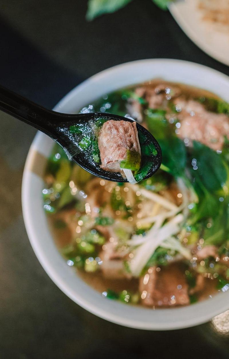 10-Min Beef Pho with Bean Sprouts