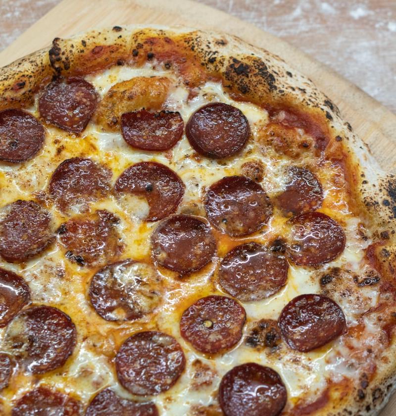 15-Min Spicy Salami Pizza