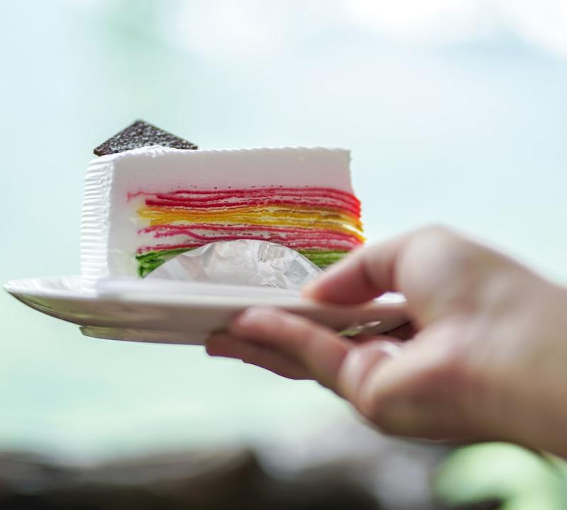 15-Minute Rainbow Crepe Cake