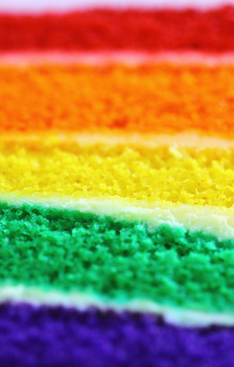 15-Minute Rainbow Layer Cake (No Bake)