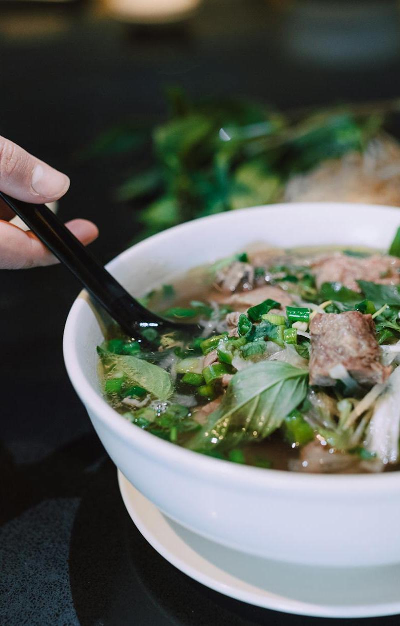 15-Min Pho with Rare Beef & Fresh Herbs