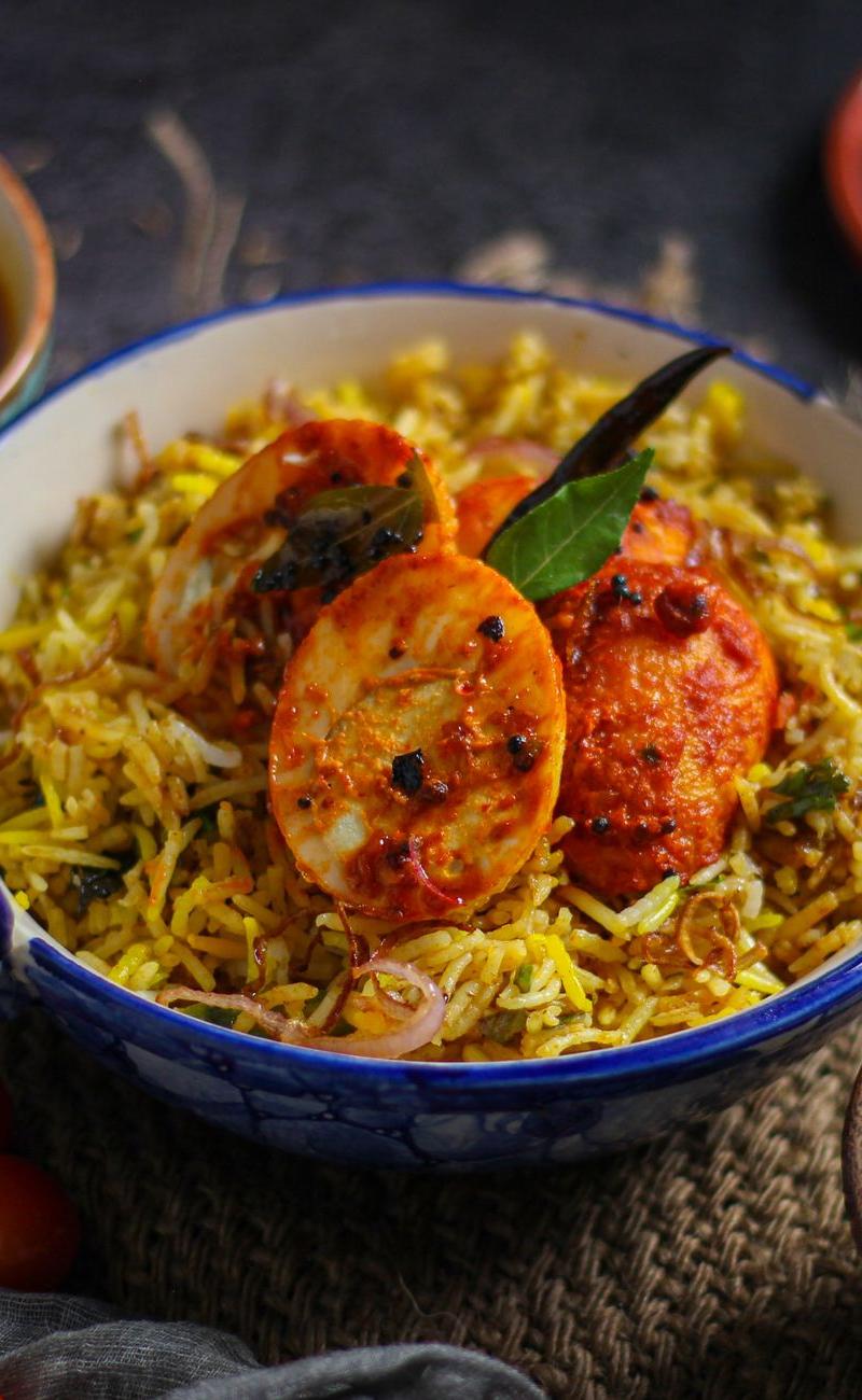Egg Biryani Rice Bowl