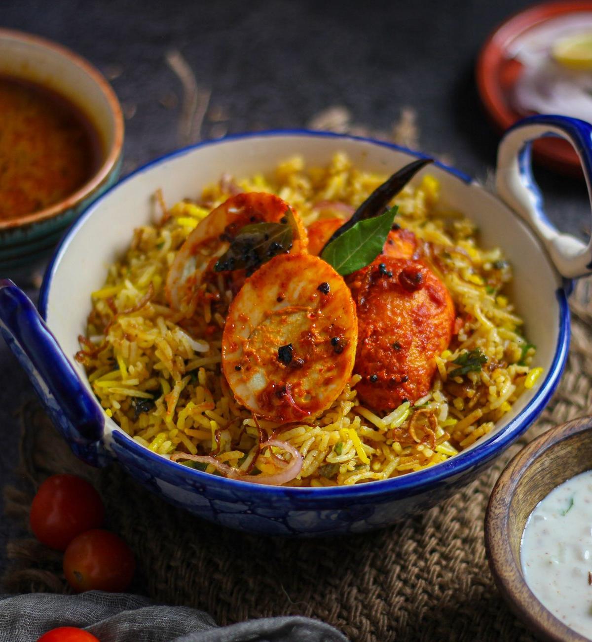 Egg Biryani Rice Bowl