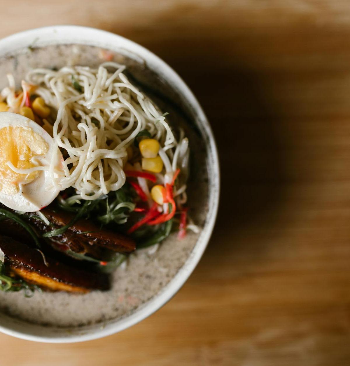 20-Min Filipino Mami — Egg Noodles & Broth