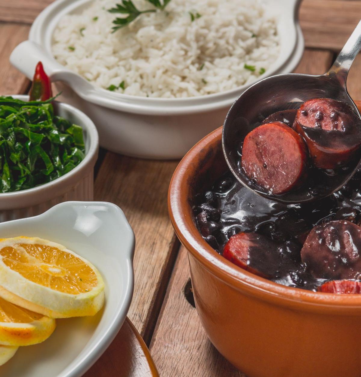 20-Min Feijoada Bowl with Crispy Collards
