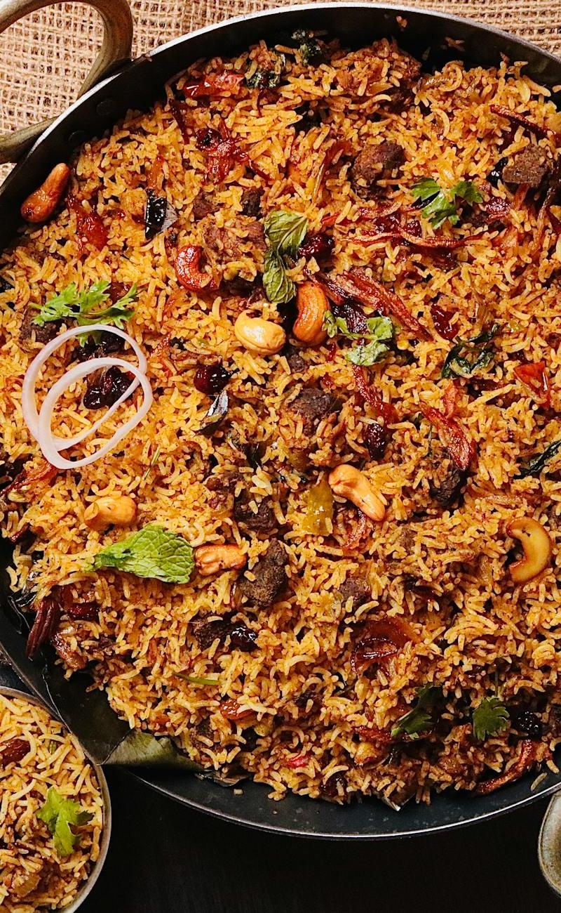 25-Min Biryani Bowl with Crispy Onions