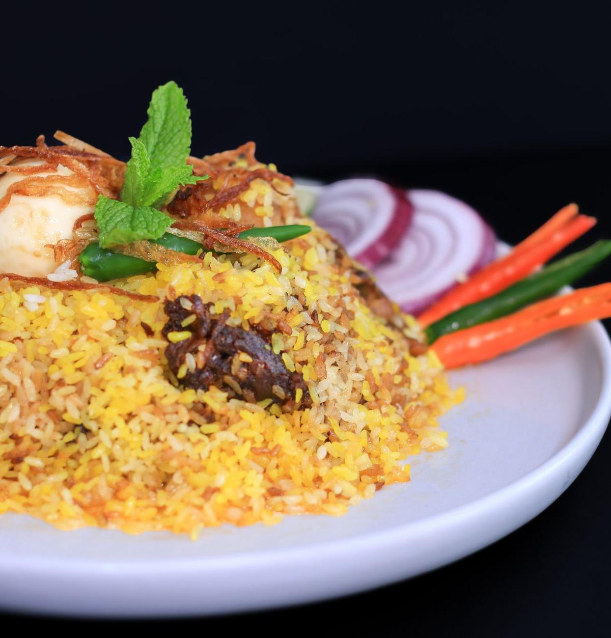 25-Min Biryani Rice with Spiced Lamb & Eggs