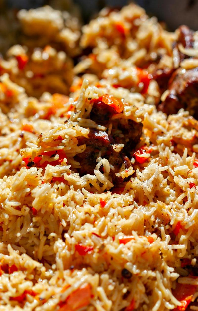 25-Min Biryani Rice with Spiced Lamb