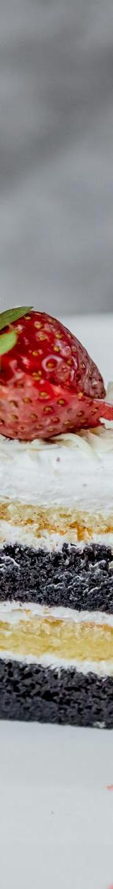 5-Min Chocolate Cake with Berries & Cream