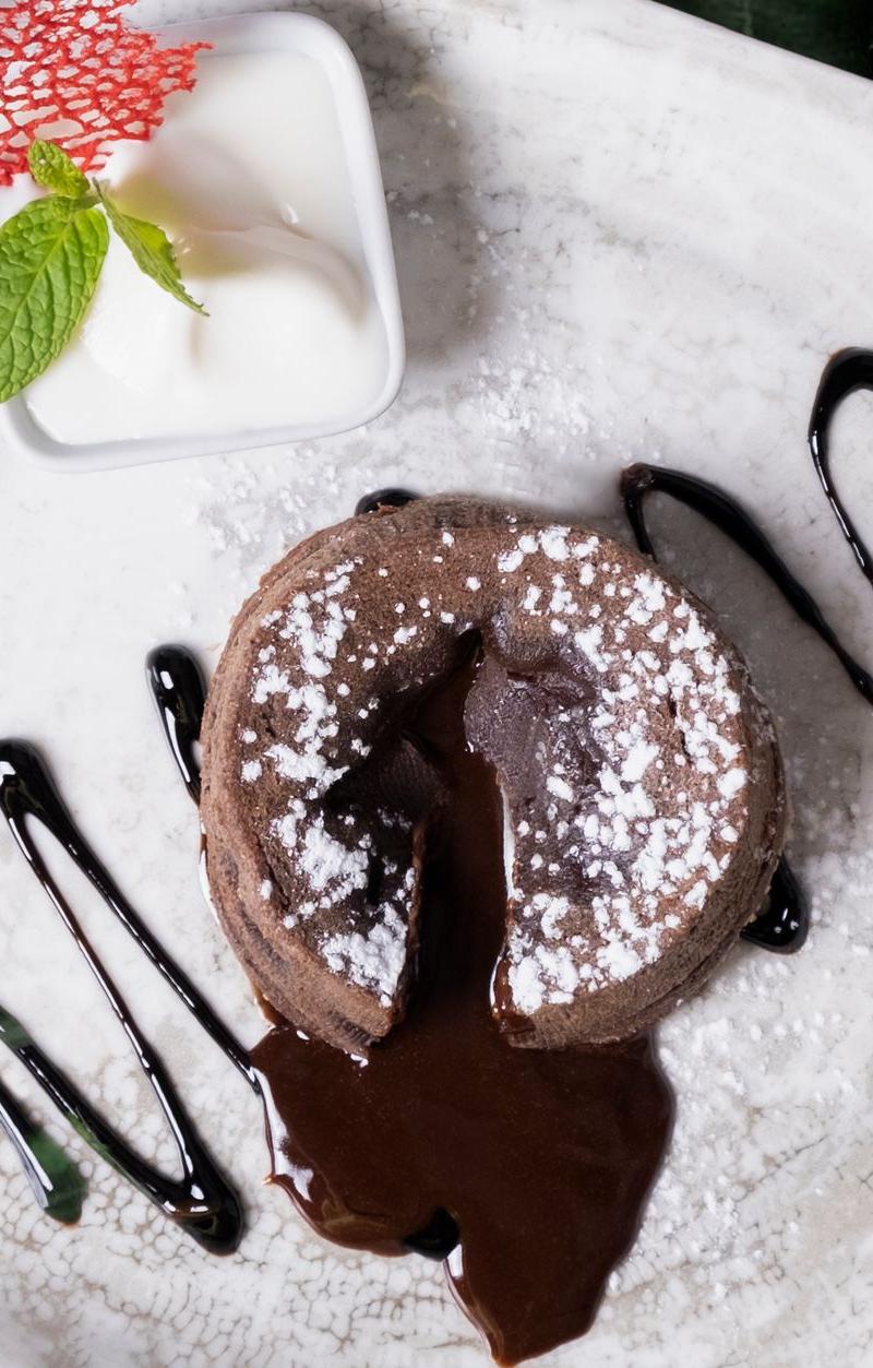 5-Minute Chocolate Lava Cake with Ice Cream