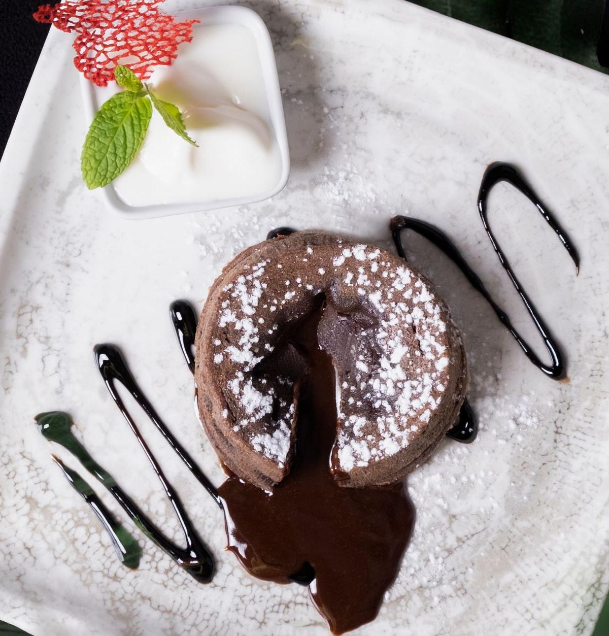 5-Minute Chocolate Lava Cake with Ice Cream