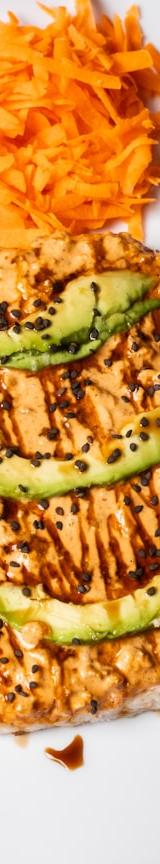 Ahi Tuna Poke Stack with Crispy Sesame