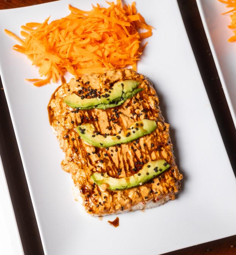 Ahi Tuna Poke Stack with Crispy Sesame