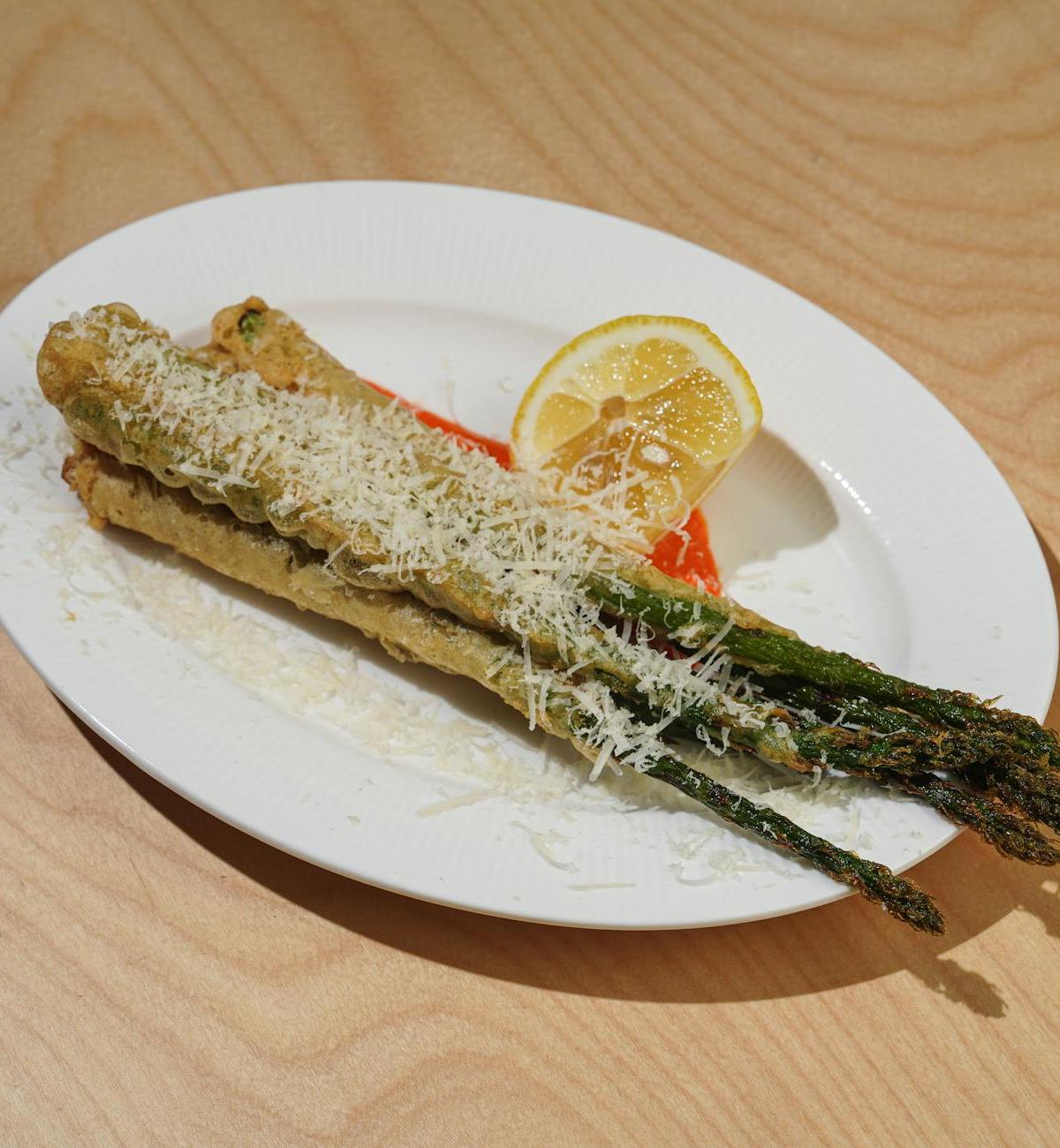 Air Fryer Asparagus with Garlic & Parmesan