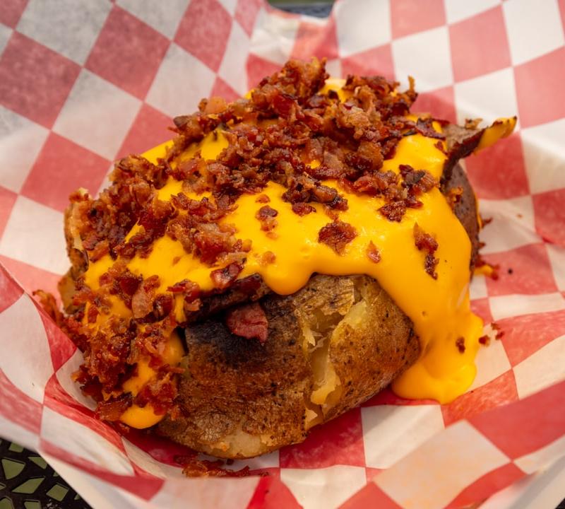 Air Fryer Baked Potato with Loaded Toppings