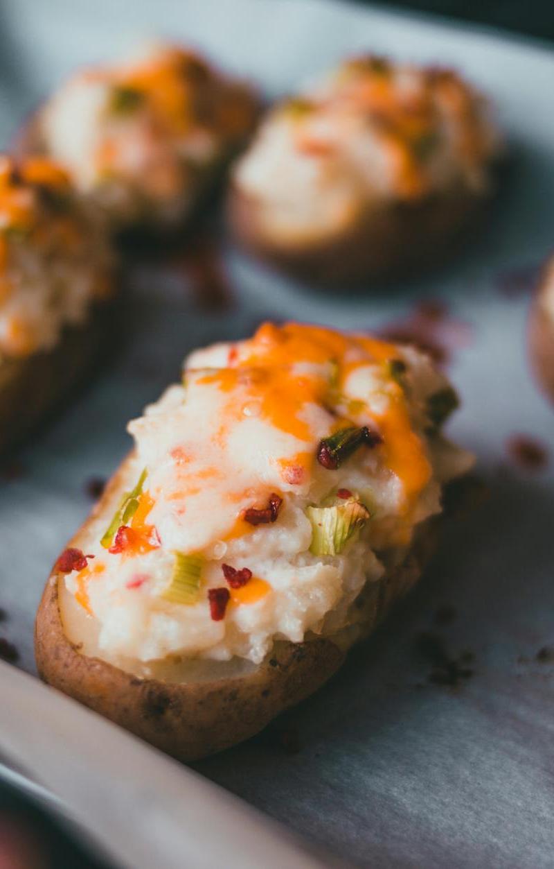 Air Fryer Baked Potatoes with Toppings