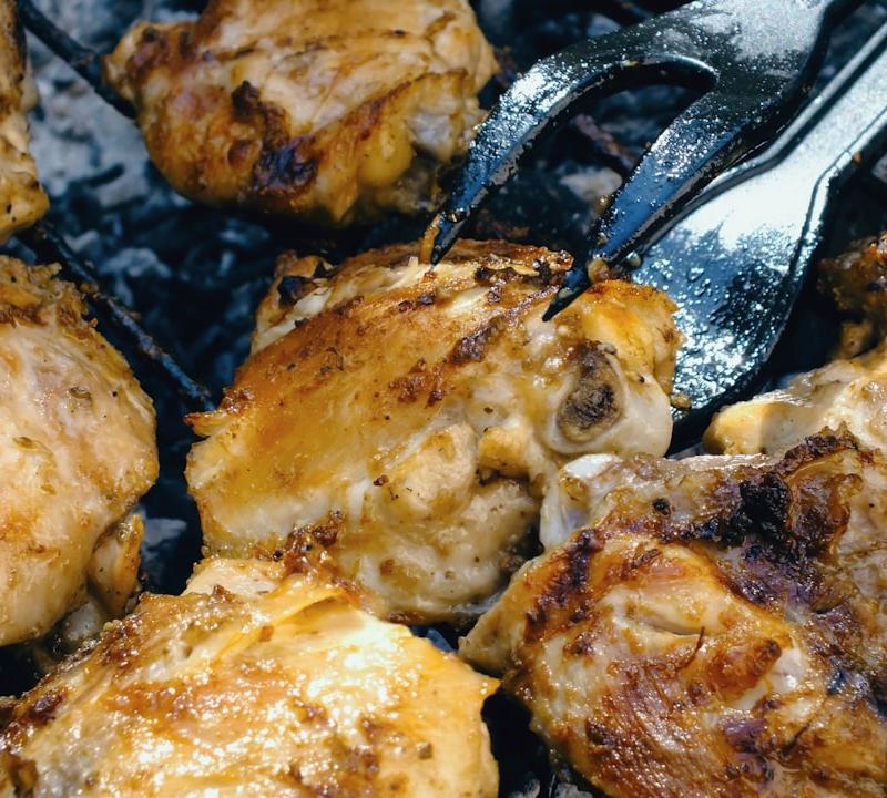 Air Fryer Chicken Thighs with Garlic & Herbs