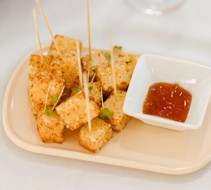 Air Fryer Crispy Tofu with Soy-Ginger Glaze