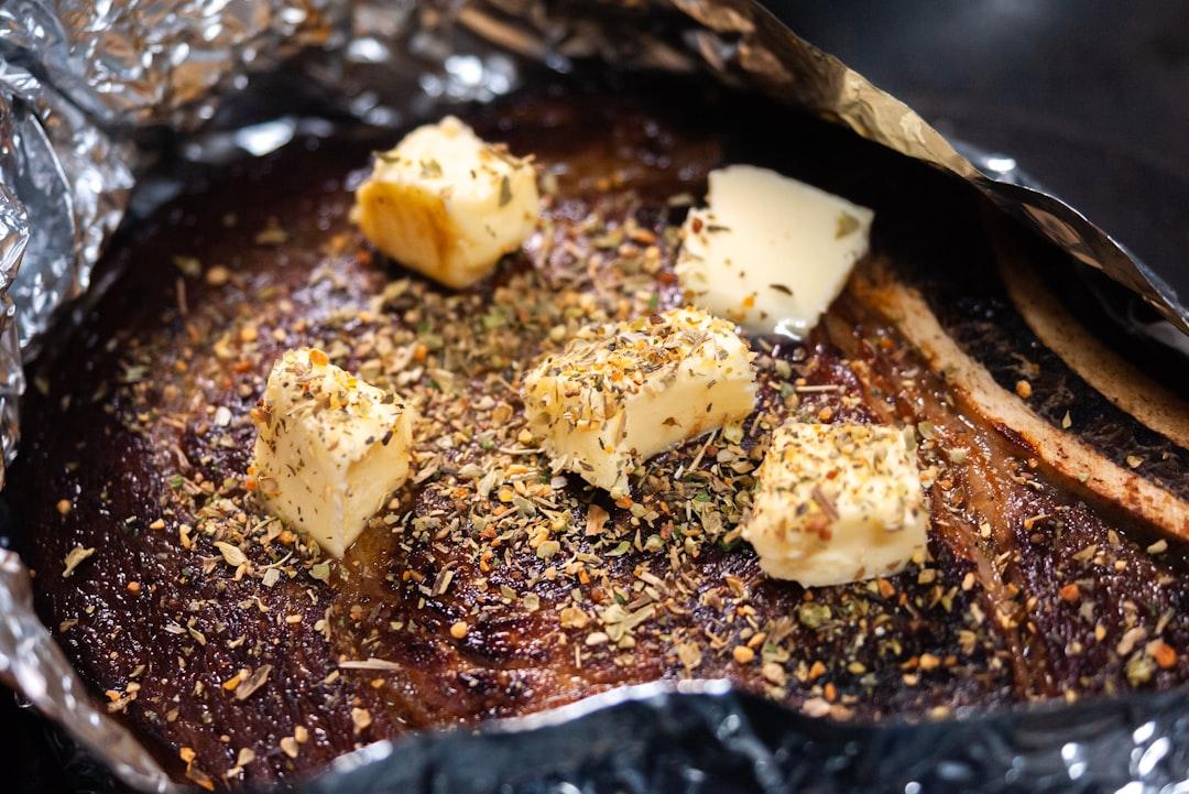 Air Fryer Steak with Garlic Butter