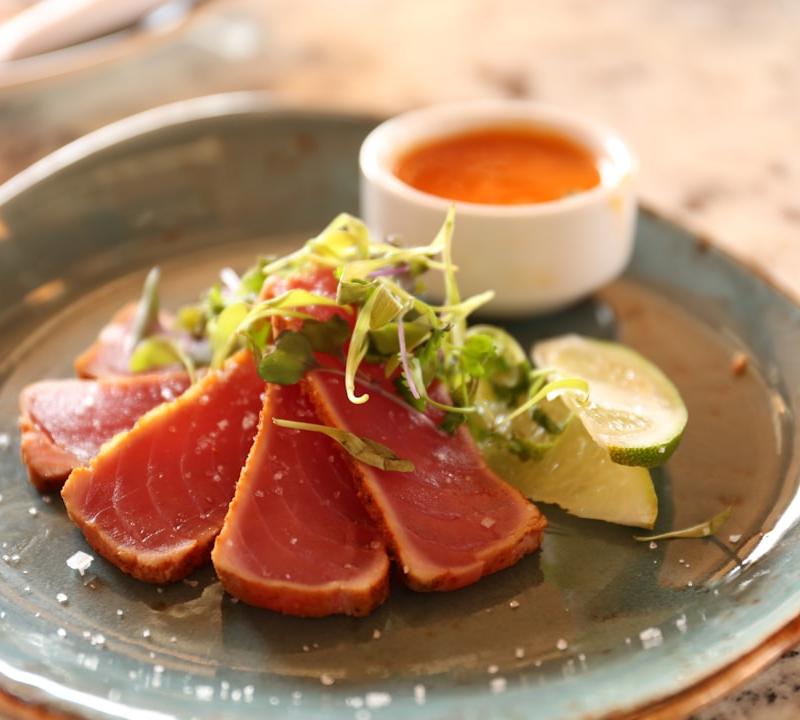 Aji Tataki: Seared Tuna with Chile-Lime Sauce