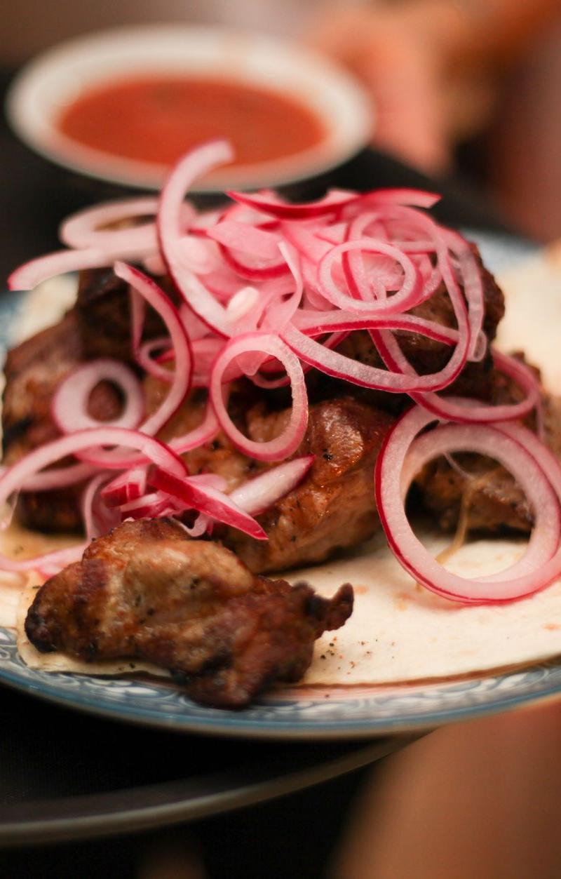 Aleppo Spiced Lamb Kebab with Flatbread