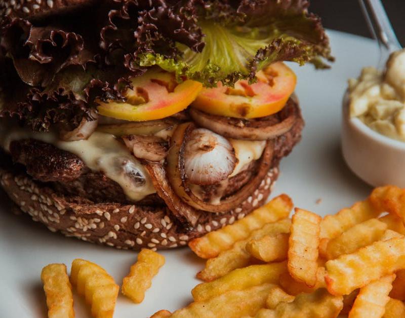 Crispy Poppy Seed Potatoes with Fresh Onion & Lettuce