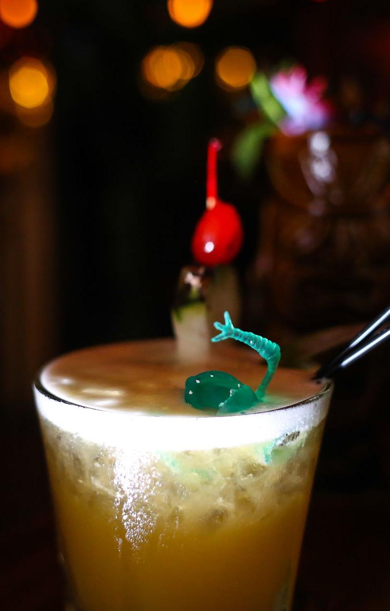 Amaretto Sour with Foam & Cherry