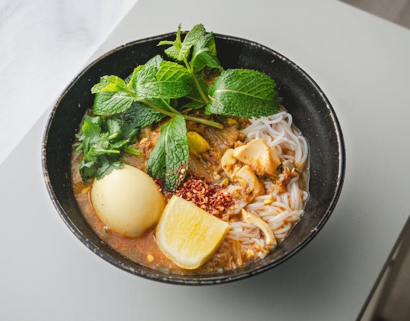 20-Min Asam Laksa with Shrimp & Egg