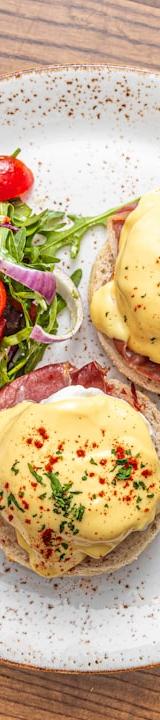 Avocado Eggs Benedict with Side Salad