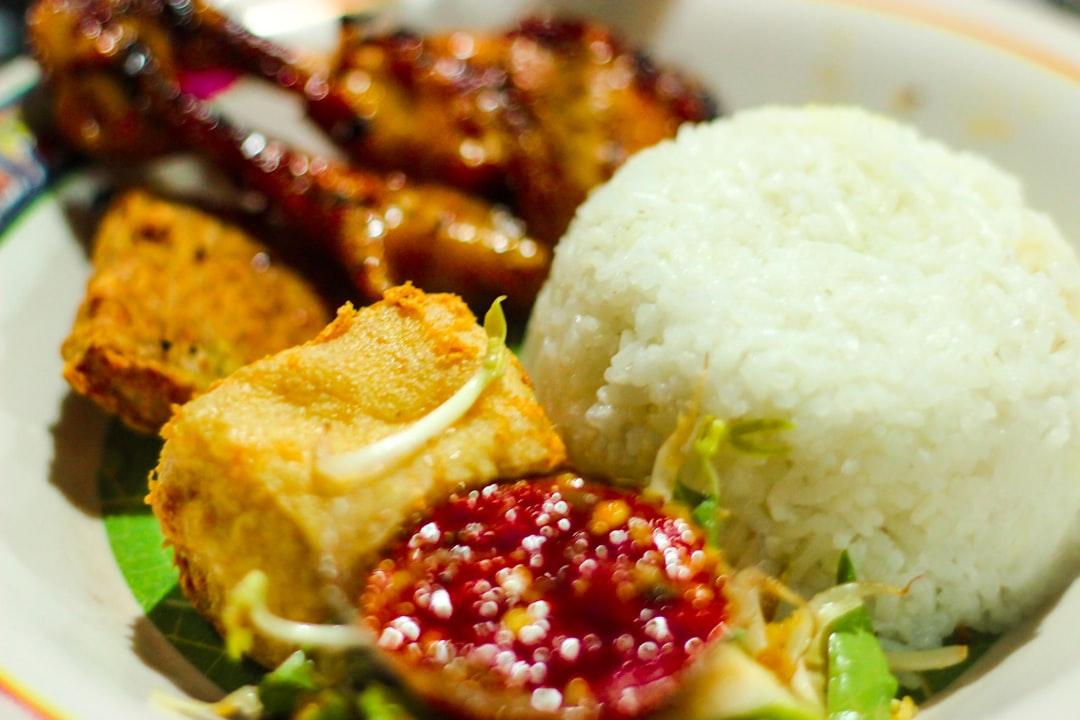 Ayam Goreng Nasi Kuning — Crispy Chicken with Rice & Sambal