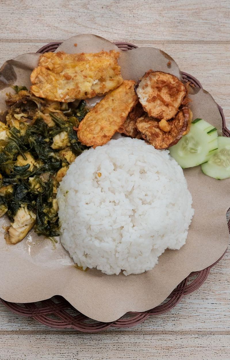Ayam Penyet — Indonesian Smashed Chicken Plate