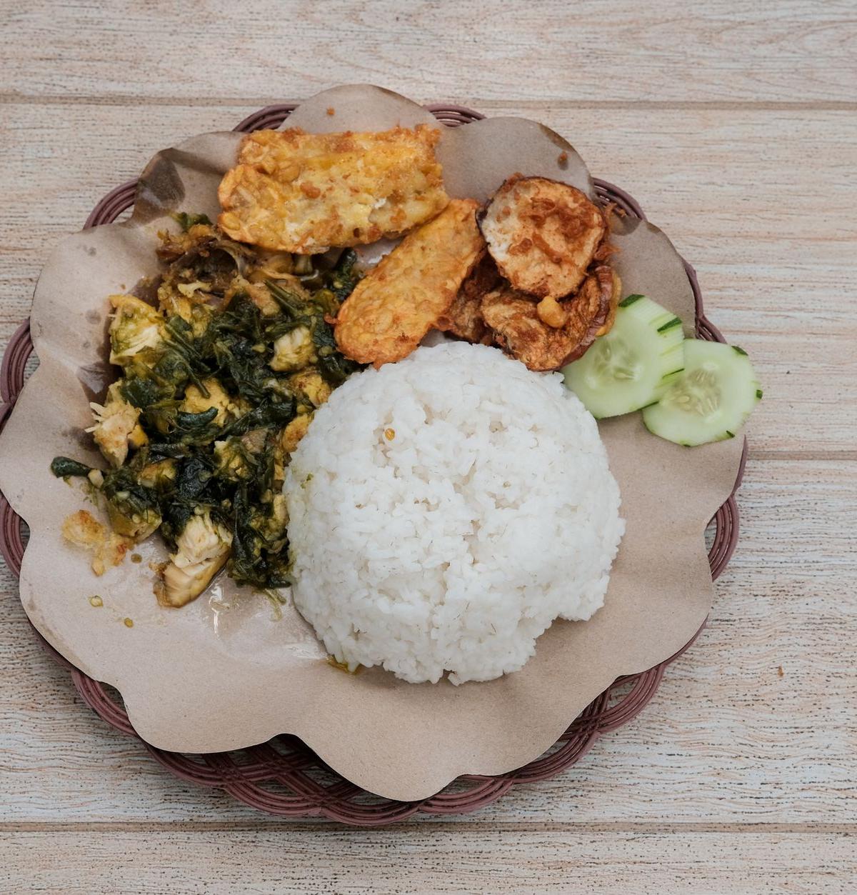 Ayam Penyet — Indonesian Smashed Chicken Plate