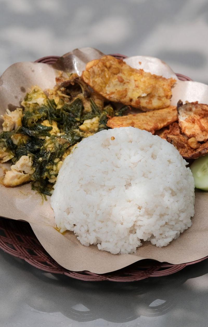 Ayam Penyet — Smashed Fried Chicken & Rice