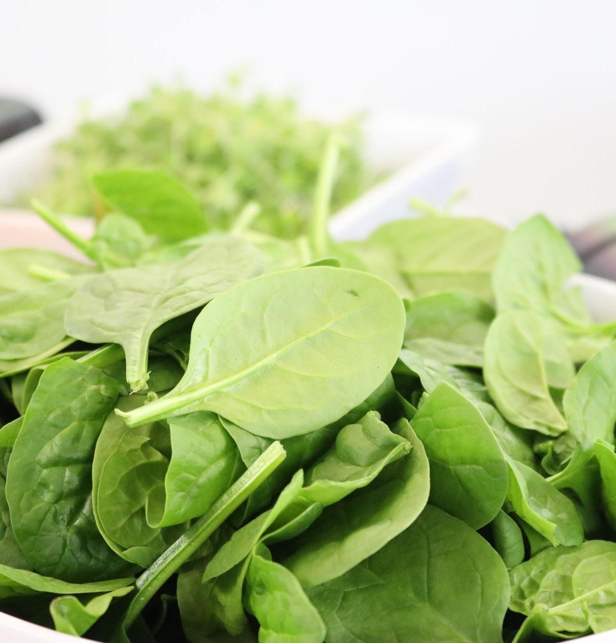 Baby Spinach Salad with Warm Bacon Vinaigrette