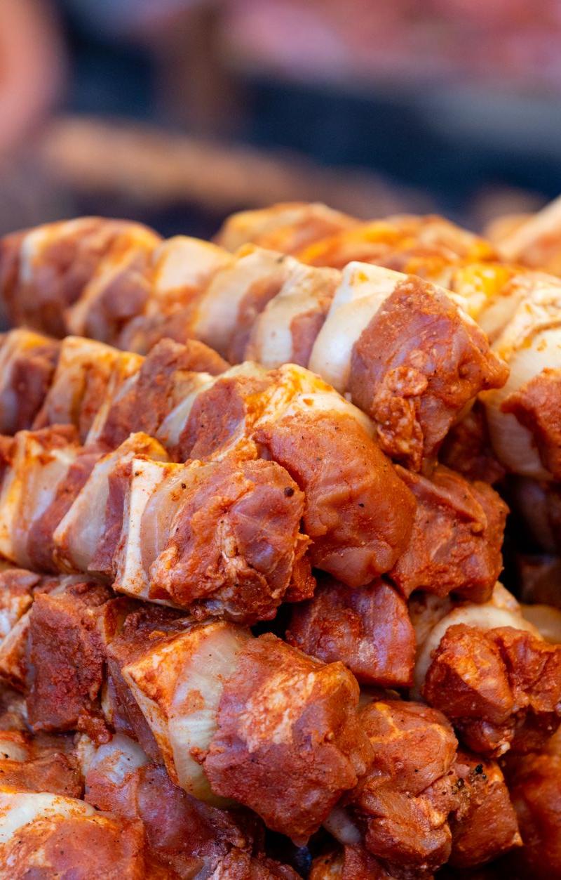 Balkan Grilled Pork & Sausage Skewers