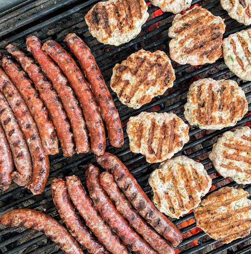 Balkan Stuffed Burger with Sausage