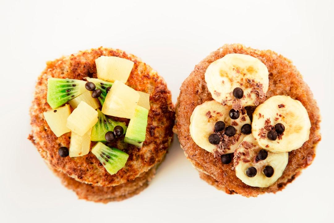 Banana Oat Protein Pancakes with Fruit