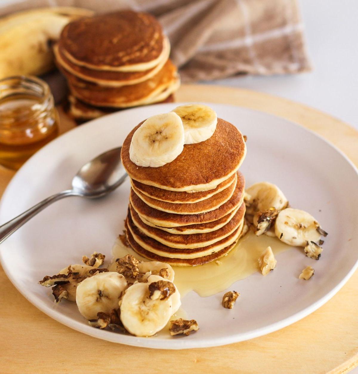 Banana Walnut Pancakes