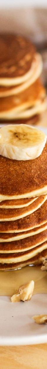 Banana Walnut Protein Pancakes with Honey