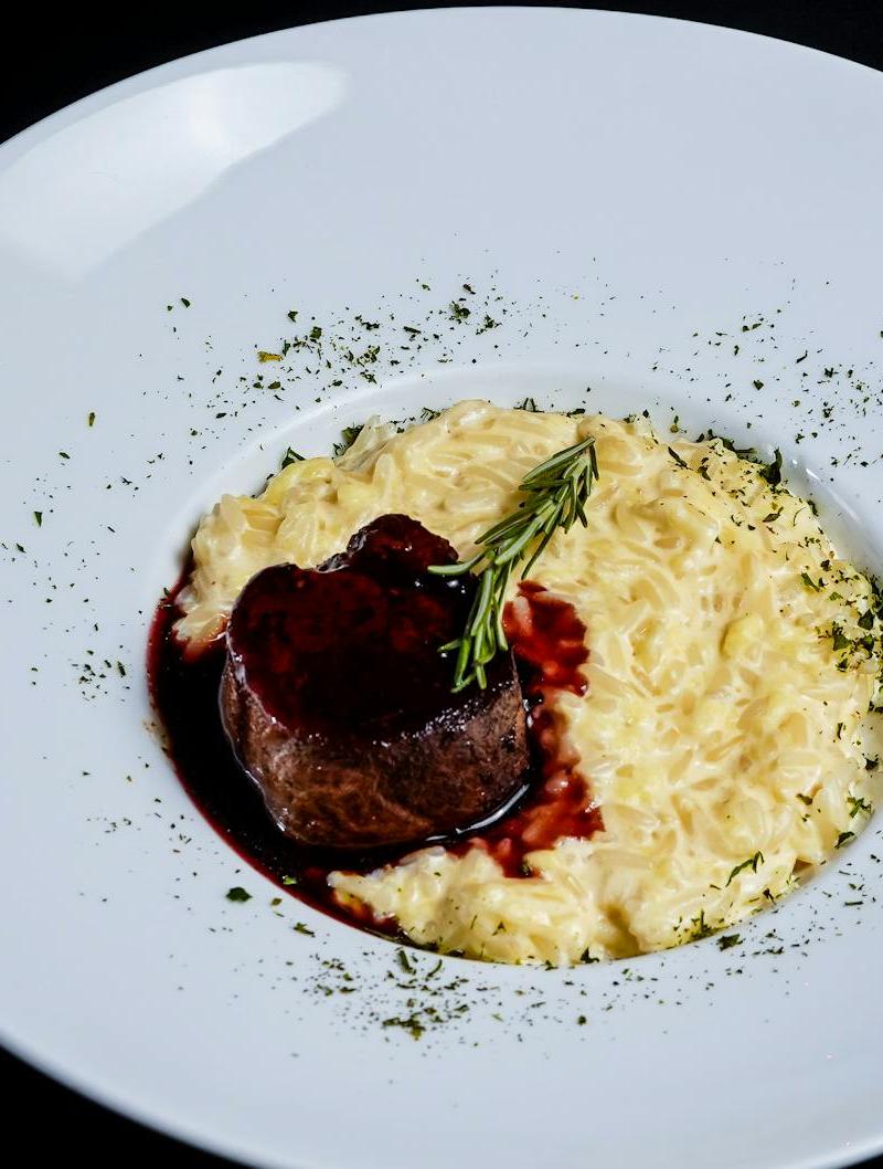 Barolo Risotto with Braised Beef