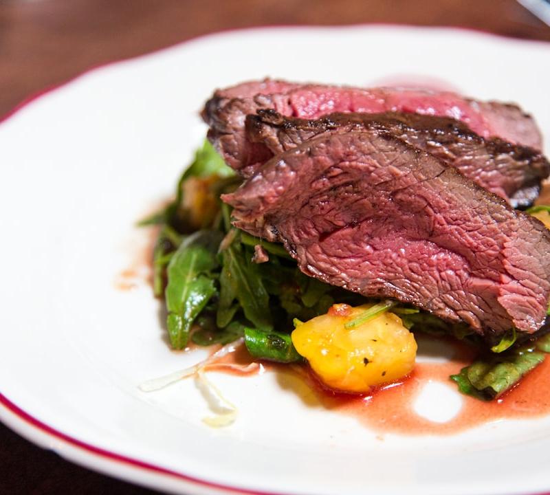 Bavette with Crispy Shallots & Roasted Potatoes