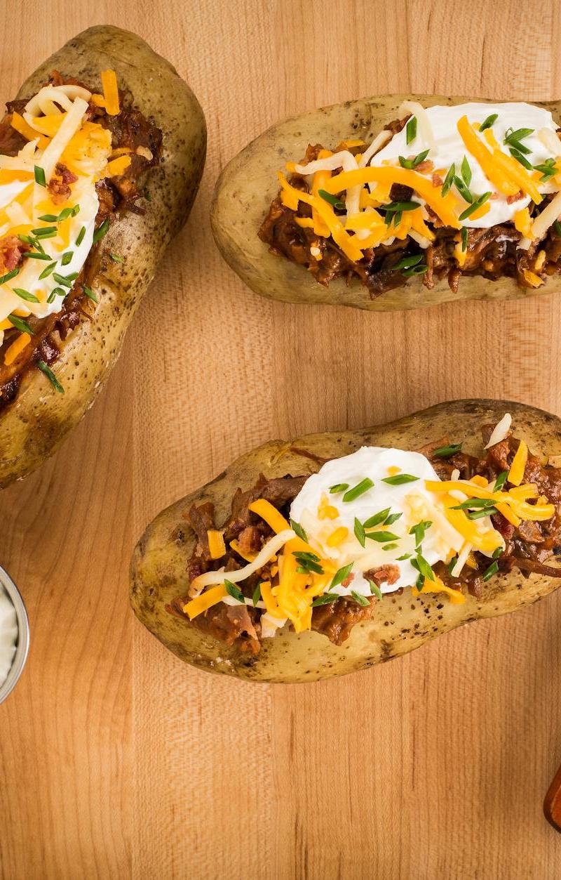 BBQ Bacon Cheddar Stuffed Potatoes
