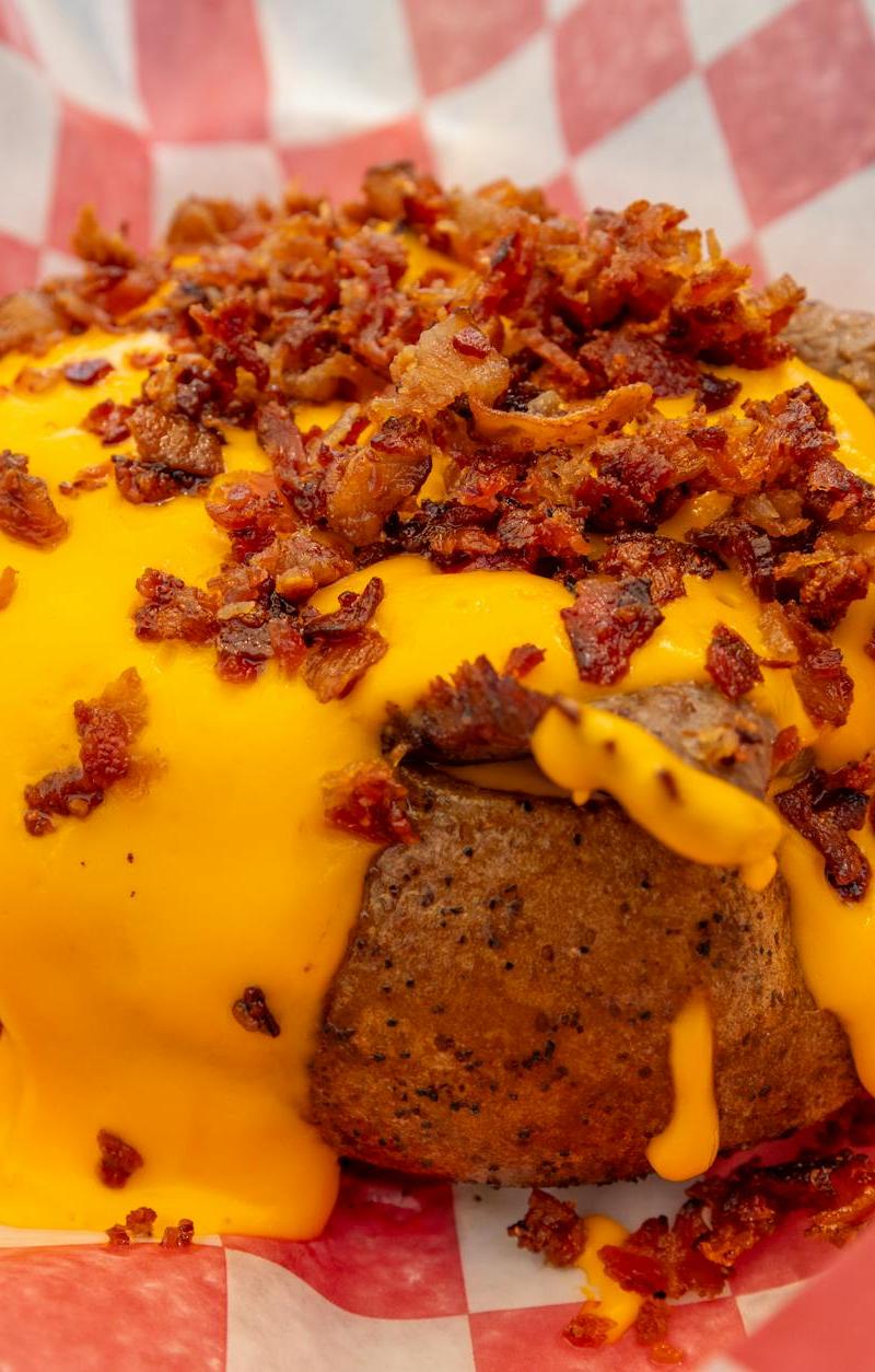 BBQ Brisket Stuffed Baked Potato
