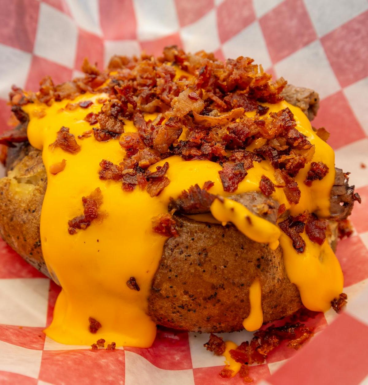 BBQ Brisket Stuffed Baked Potato