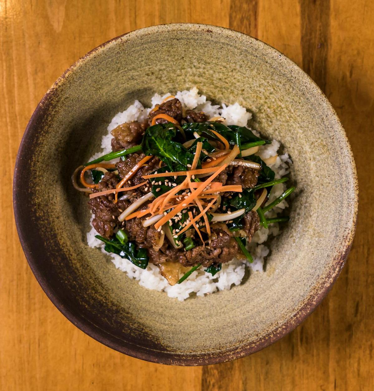 20-Min Beef Bibimbap with Crispy Egg